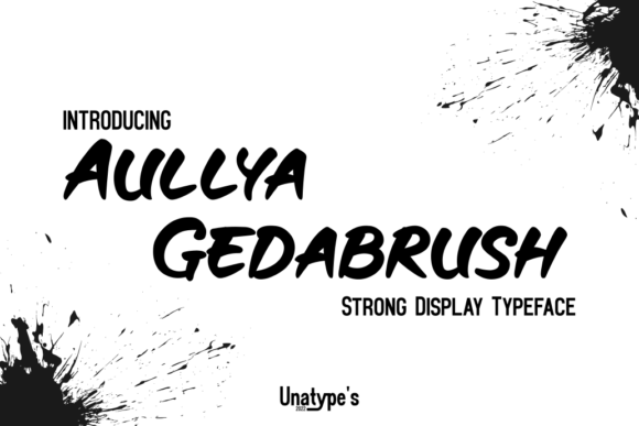 Aullya Gedabrush: A Bold Display Font for Creative Makers
