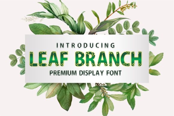 Leaf Branch Font for Handmade Creations