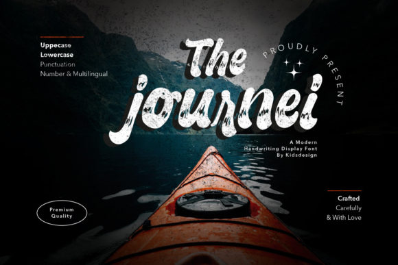 The Journei: A Retro Display Font for Polished Brand Identity